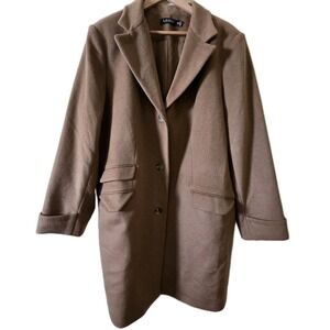 Lauren Ralph Lauren Women's Single-Breasted Wool Reefer Coat New Vicuna Size 24W